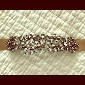 BCBG Sparkly Bejeweled Stretch Belt